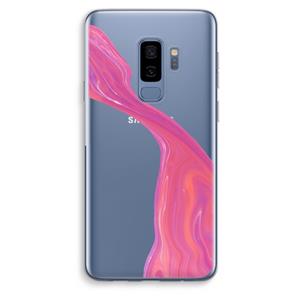 CaseCompany Paarse stroom: Samsung Galaxy S9 Plus Transparant Hoesje
