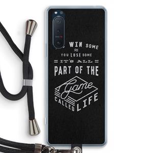 CaseCompany Life: Sony Xperia 5 II Transparant Hoesje met koord