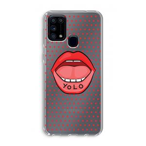 CaseCompany Yolo Denise: Samsung Galaxy M31 Transparant Hoesje