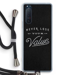 CaseCompany Never lose your value: Sony Xperia 5 II Transparant Hoesje met koord