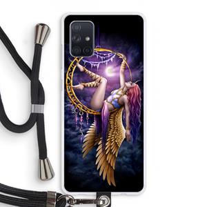 CaseCompany Aerial Angel: Samsung Galaxy A71 Transparant Hoesje met koord