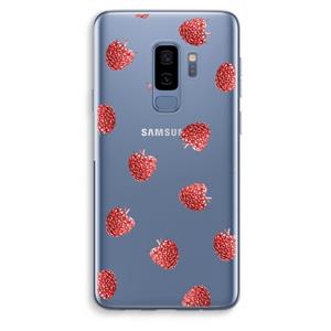 CaseCompany Framboosjes: Samsung Galaxy S9 Plus Transparant Hoesje