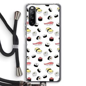 CaseCompany Sushi time: Sony Sony Xperia 10 III Transparant Hoesje met koord