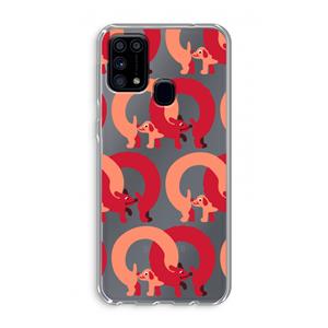 CaseCompany Dogs: Samsung Galaxy M31 Transparant Hoesje