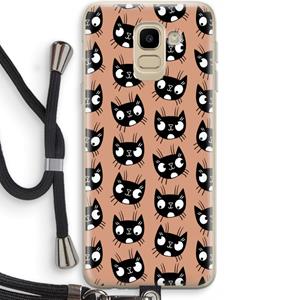CaseCompany Kat: Samsung Galaxy J6 (2018) Transparant Hoesje met koord