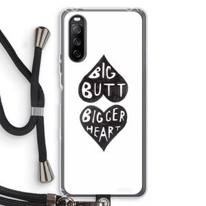 CaseCompany Big butt bigger heart: Sony Sony Xperia 10 III Transparant Hoesje met koord