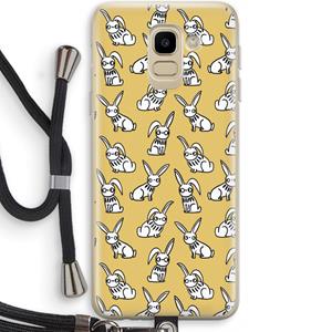 CaseCompany Haas: Samsung Galaxy J6 (2018) Transparant Hoesje met koord
