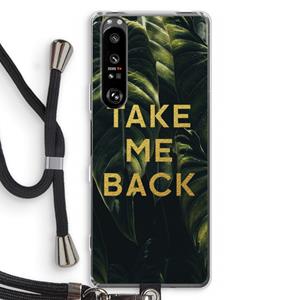 CaseCompany Take me back: Sony Xperia 1 III Transparant Hoesje met koord