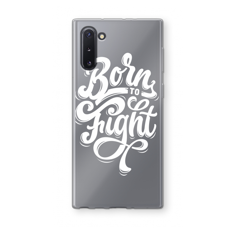 CaseCompany Born to Fight: Samsung Galaxy Note 10 Transparant Hoesje