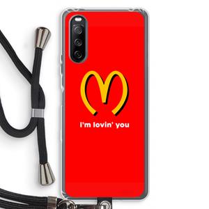 CaseCompany I'm lovin' you: Sony Sony Xperia 10 III Transparant Hoesje met koord