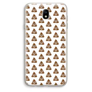 CaseCompany Poop emoji: Samsung Galaxy J7 (2017) Transparant Hoesje