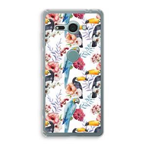 CaseCompany Bloemen tukan: Sony Xperia XZ2 Compact Transparant Hoesje