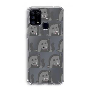 CaseCompany Cats: Samsung Galaxy M31 Transparant Hoesje
