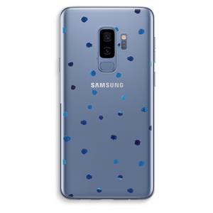 CaseCompany Blauwe stippen: Samsung Galaxy S9 Plus Transparant Hoesje