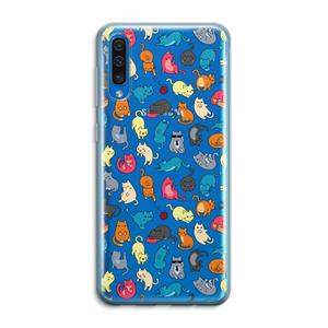 CaseCompany Kleurrijke katten: Samsung Galaxy A50 Transparant Hoesje