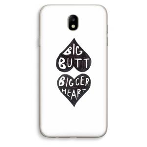 CaseCompany Big butt bigger heart: Samsung Galaxy J7 (2017) Transparant Hoesje