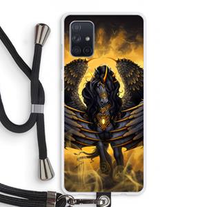 CaseCompany Pegasus: Samsung Galaxy A71 Transparant Hoesje met koord