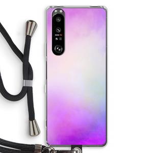 CaseCompany Clouds pastel: Sony Xperia 1 III Transparant Hoesje met koord
