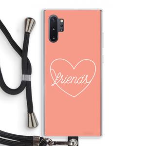 CaseCompany Friends heart: Samsung Galaxy Note 10 Plus Transparant Hoesje met koord