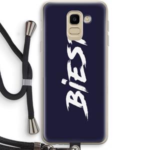 CaseCompany Biest: Samsung Galaxy J6 (2018) Transparant Hoesje met koord