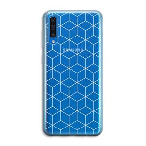 CaseCompany Zwart-witte kubussen: Samsung Galaxy A50 Transparant Hoesje