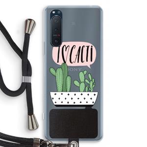 CaseCompany I love cacti: Sony Xperia 5 II Transparant Hoesje met koord