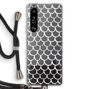 CaseCompany Dakpannetjes: Sony Xperia 1 III Transparant Hoesje met koord