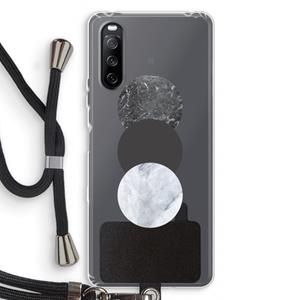 CaseCompany Marmeren cirkels: Sony Sony Xperia 10 III Transparant Hoesje met koord