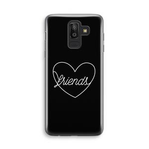 CaseCompany Friends heart black: Samsung Galaxy J8 (2018) Transparant Hoesje