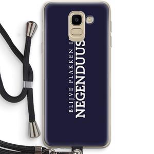 CaseCompany Blijve plakken in Negenduust: Samsung Galaxy J6 (2018) Transparant Hoesje met koord
