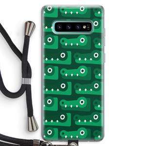 CaseCompany Crocs: Samsung Galaxy S10 Plus Transparant Hoesje met koord
