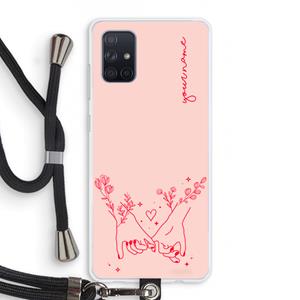 CaseCompany Best Friends: Samsung Galaxy A71 Transparant Hoesje met koord