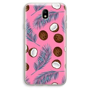 CaseCompany Kokosnoot roze: Samsung Galaxy J7 (2017) Transparant Hoesje