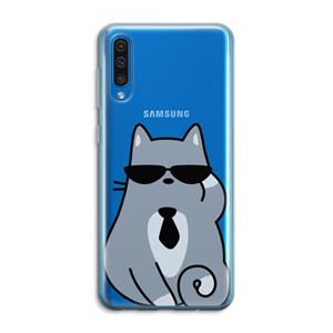 CaseCompany Cool cat: Samsung Galaxy A50 Transparant Hoesje