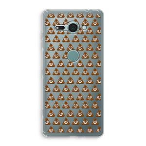 CaseCompany Poop emoji: Sony Xperia XZ2 Compact Transparant Hoesje