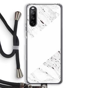 CaseCompany Biggest stripe: Sony Sony Xperia 10 III Transparant Hoesje met koord