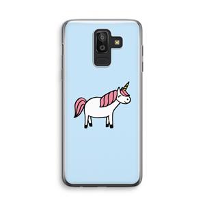 CaseCompany Eenhoorn: Samsung Galaxy J8 (2018) Transparant Hoesje