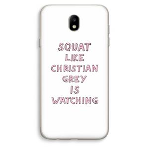CaseCompany Christian Grey: Samsung Galaxy J7 (2017) Transparant Hoesje