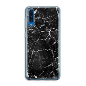 CaseCompany Zwart Marmer 2: Samsung Galaxy A50 Transparant Hoesje