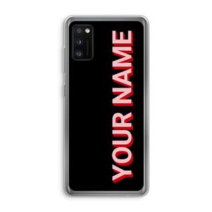 CaseCompany Namecase: Samsung Galaxy A41 Transparant Hoesje