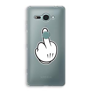 CaseCompany Middle finger white: Sony Xperia XZ2 Compact Transparant Hoesje