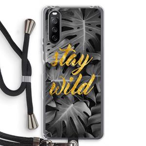 CaseCompany Stay wild: Sony Sony Xperia 10 III Transparant Hoesje met koord