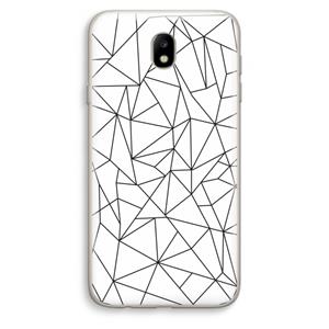 CaseCompany Geometrische lijnen zwart: Samsung Galaxy J7 (2017) Transparant Hoesje