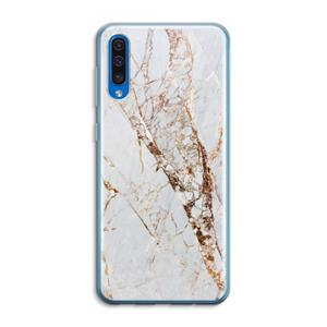 CaseCompany Goud marmer: Samsung Galaxy A50 Transparant Hoesje