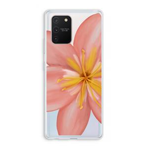 CaseCompany Pink Ellila Flower: Samsung Galaxy S10 Lite Transparant Hoesje