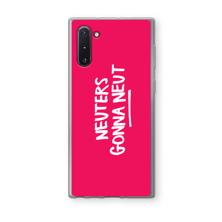 CaseCompany Neuters (roze): Samsung Galaxy Note 10 Transparant Hoesje