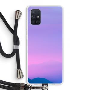 CaseCompany Sunset pastel: Samsung Galaxy A71 Transparant Hoesje met koord