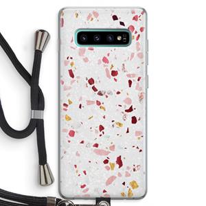 CaseCompany Terrazzo N°9: Samsung Galaxy S10 Plus Transparant Hoesje met koord