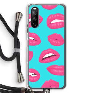 CaseCompany Bite my lip: Sony Sony Xperia 10 III Transparant Hoesje met koord
