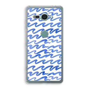 CaseCompany Blauwe golven: Sony Xperia XZ2 Compact Transparant Hoesje